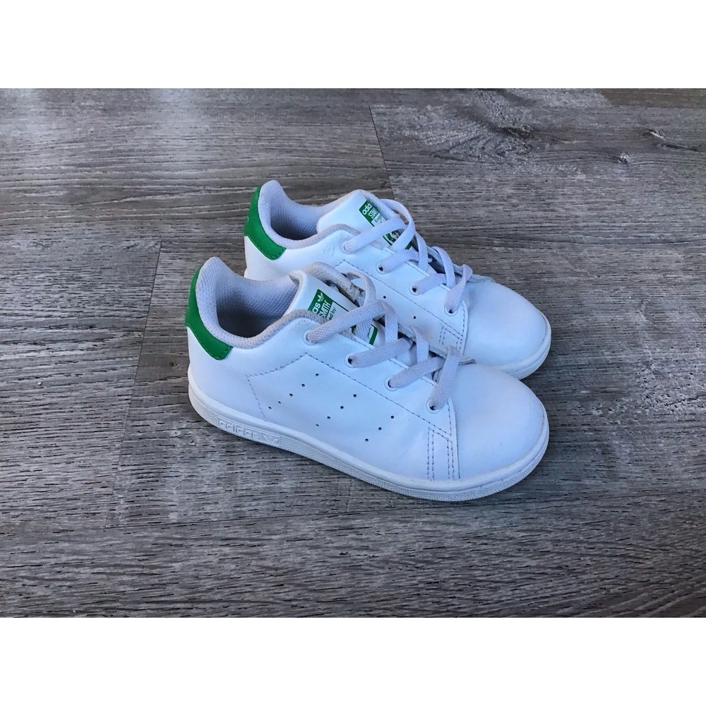 Adidas Stan Smith Toddler 9K White Lace Up Sneakers JP9723 Shoes